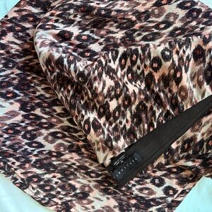 Sanctuary Leopard Print Midi Skirt - Black and Brown